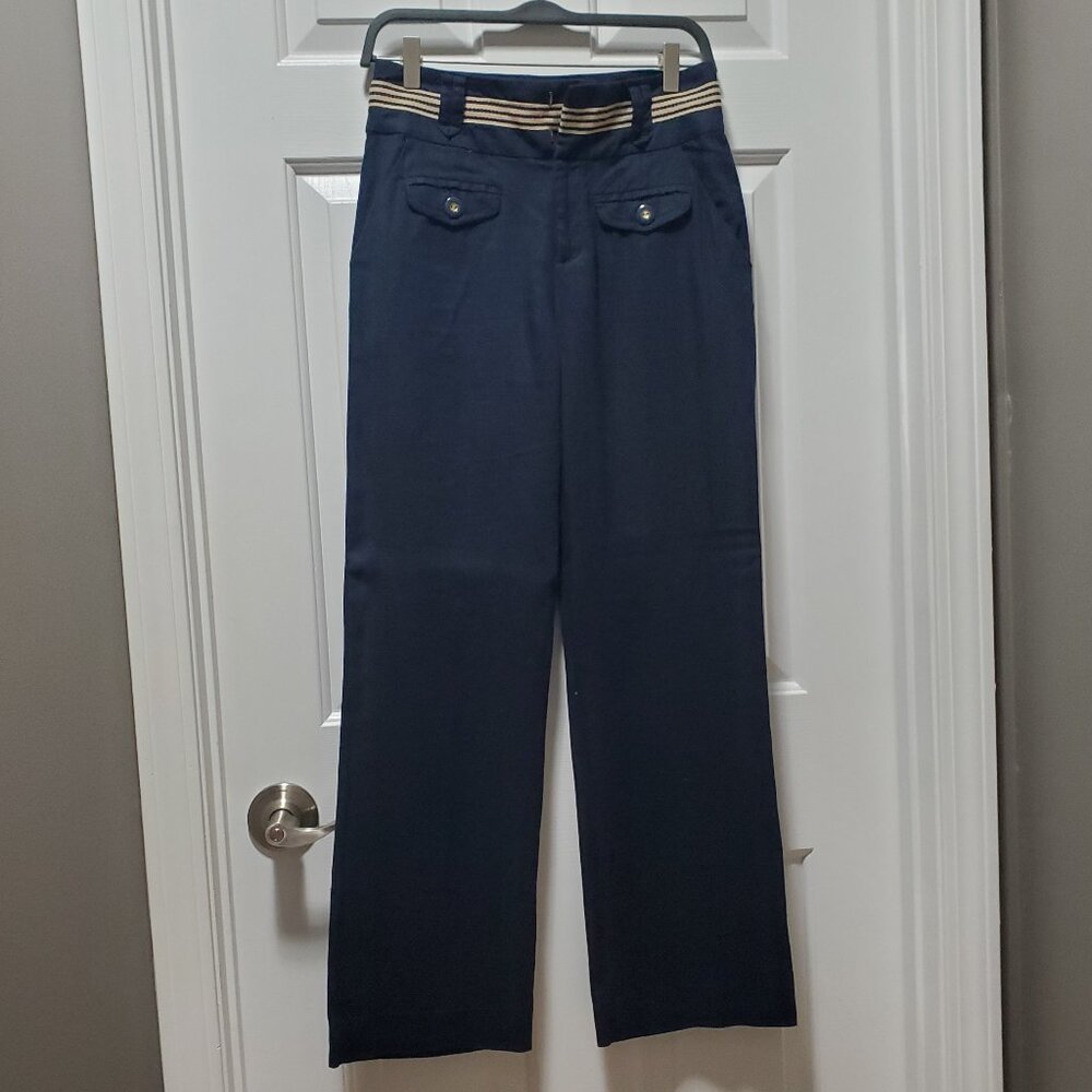 Elevenses Navy Blue High Waisted Paints | 4